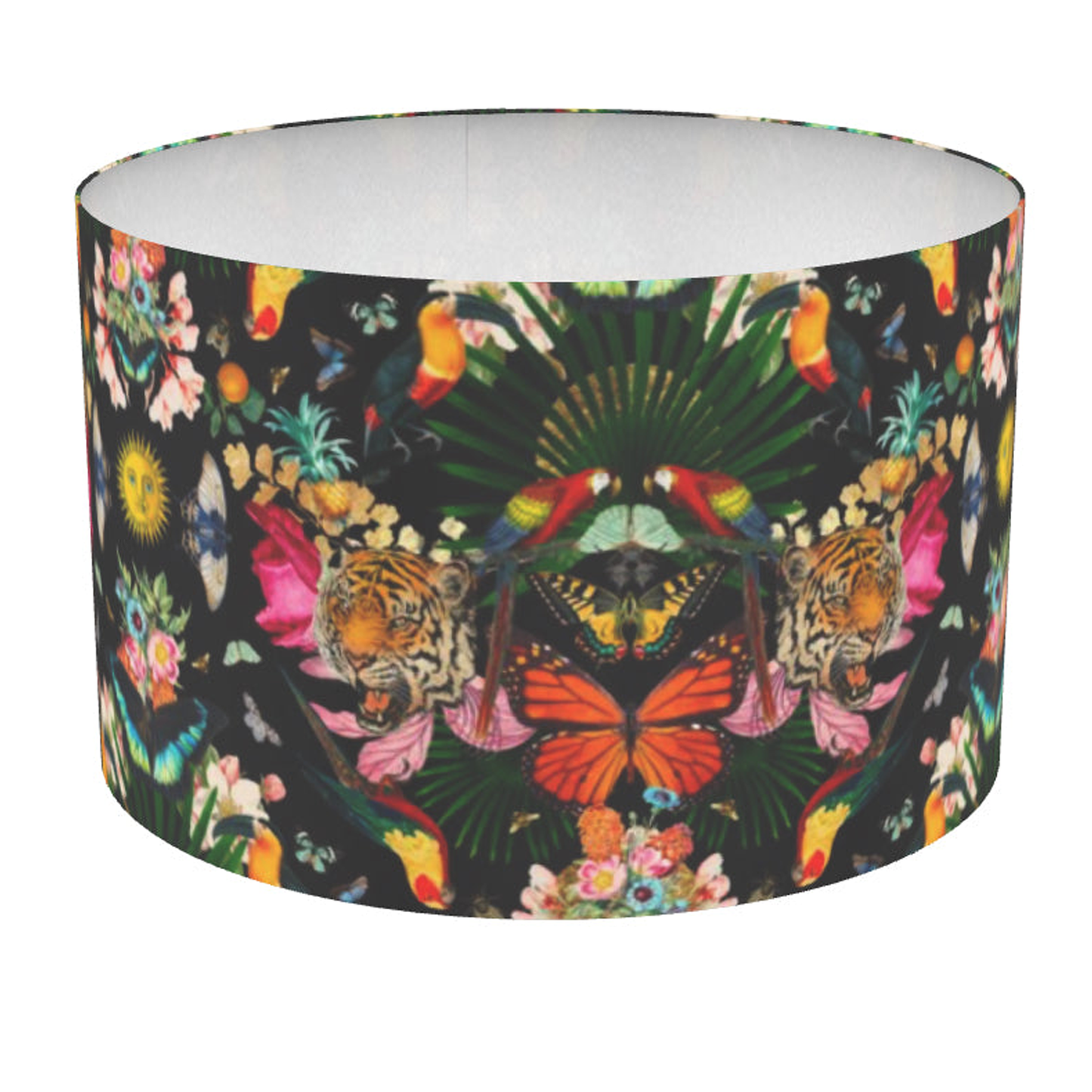 Paradise Lost 'Noir' Drum Lamp Shade - Lux Soft Touch Velvet