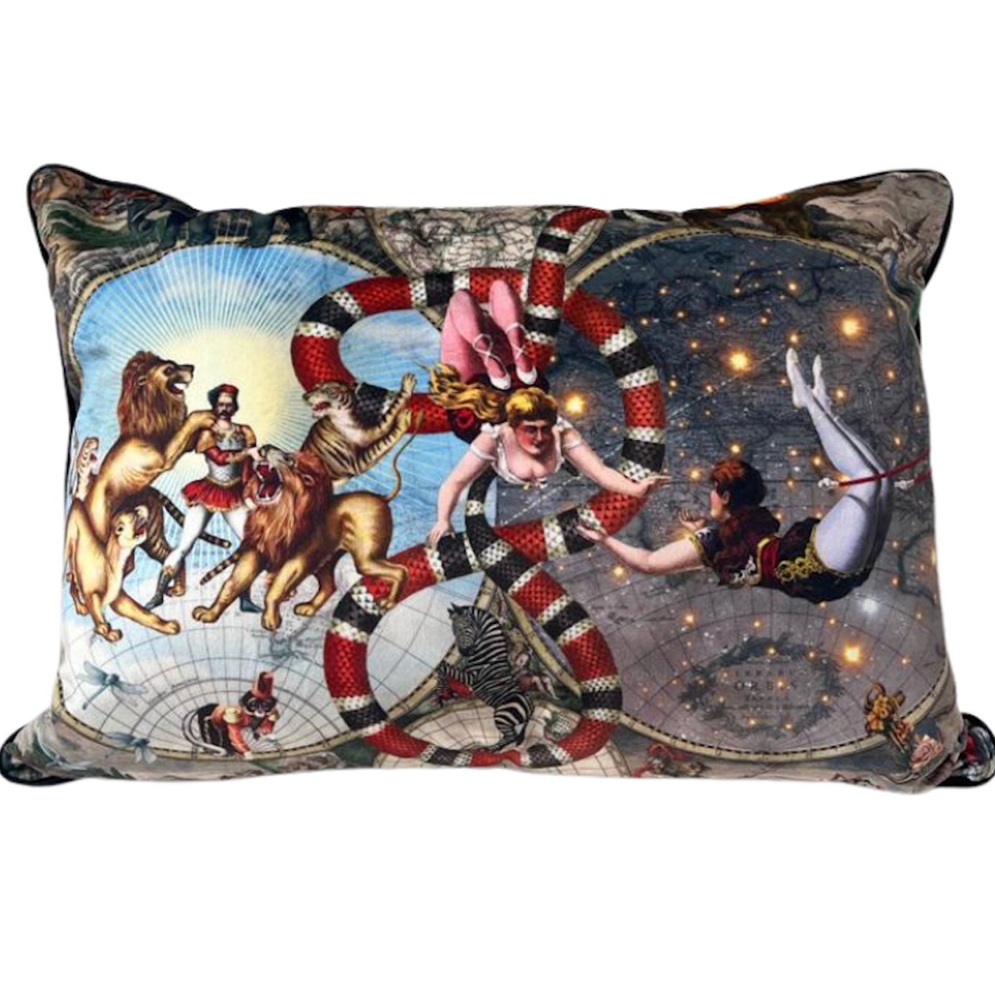 Le Cirque Du Monde - Luxury Velvet Cushion 50x30cm