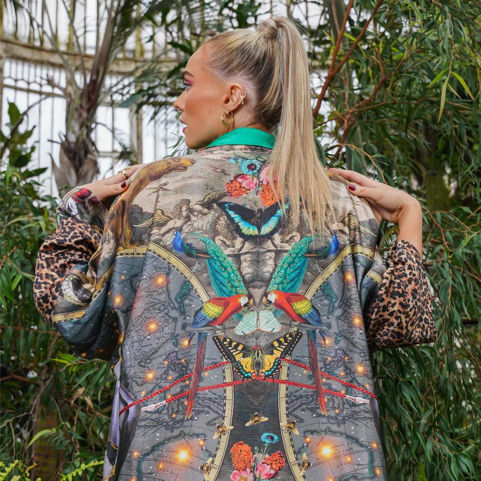 Paradise Cirque Silk Kimono