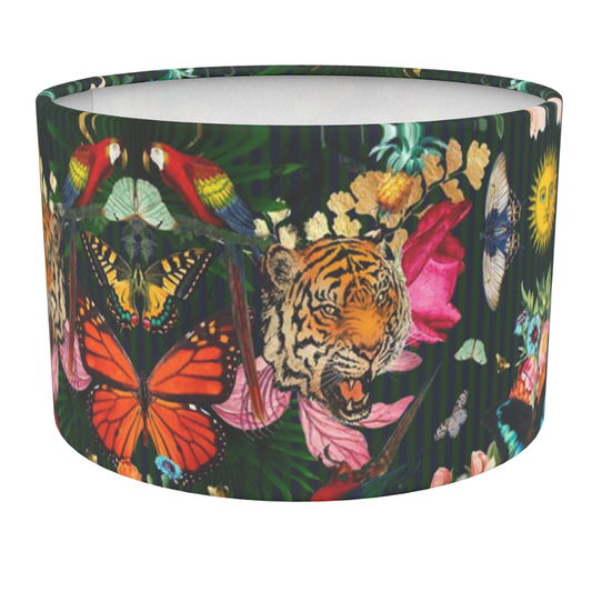 Paradise Lost 'Night' Drum Lamp Shade - Lux soft touch velvet