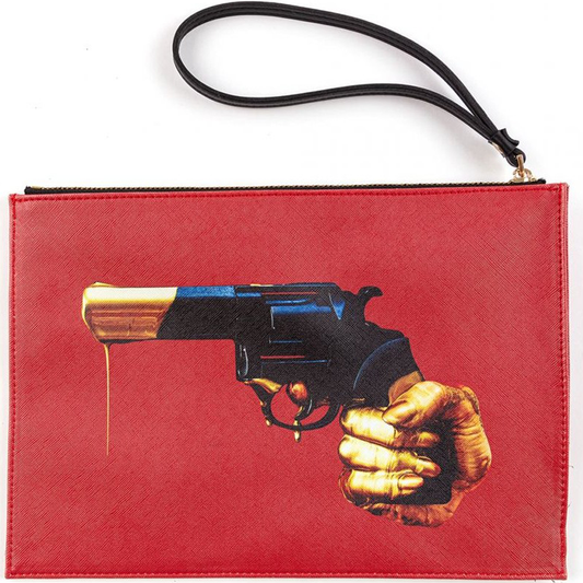 Seletti Toiletpaper Revolver Gun Red Pouch 