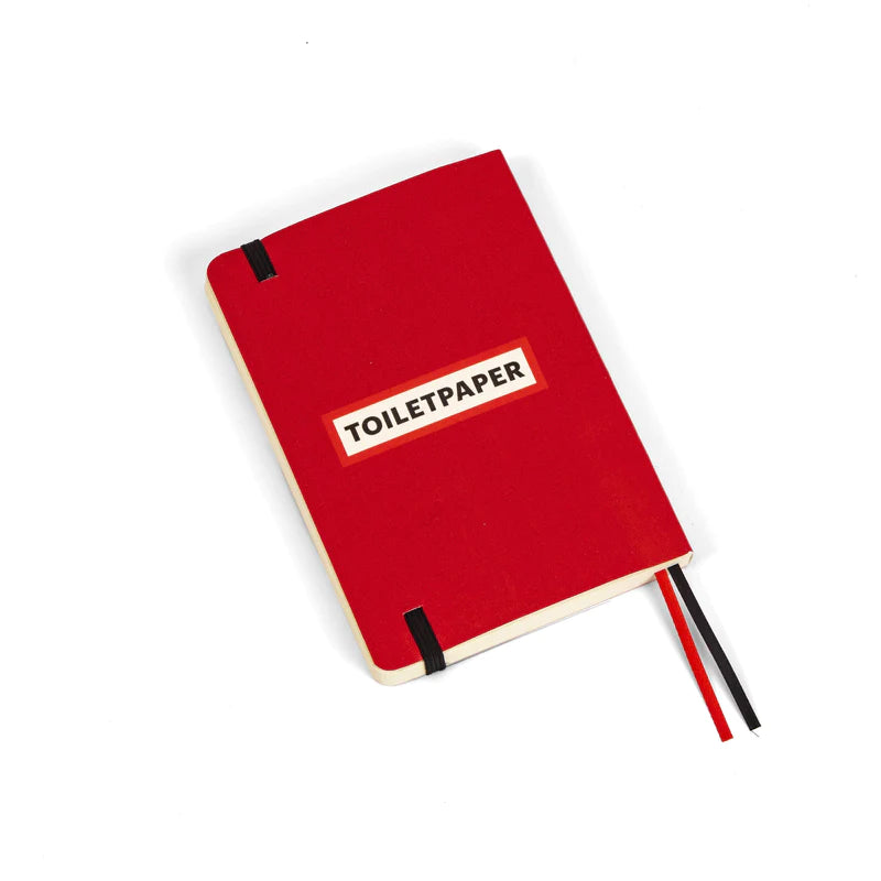 Back of Seletti Toiletpaper Revolver Gun Small Red Notebook 