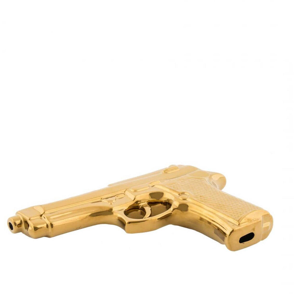 Seletti My Gun Memorabilia Gold Porcelain Gun Ornament