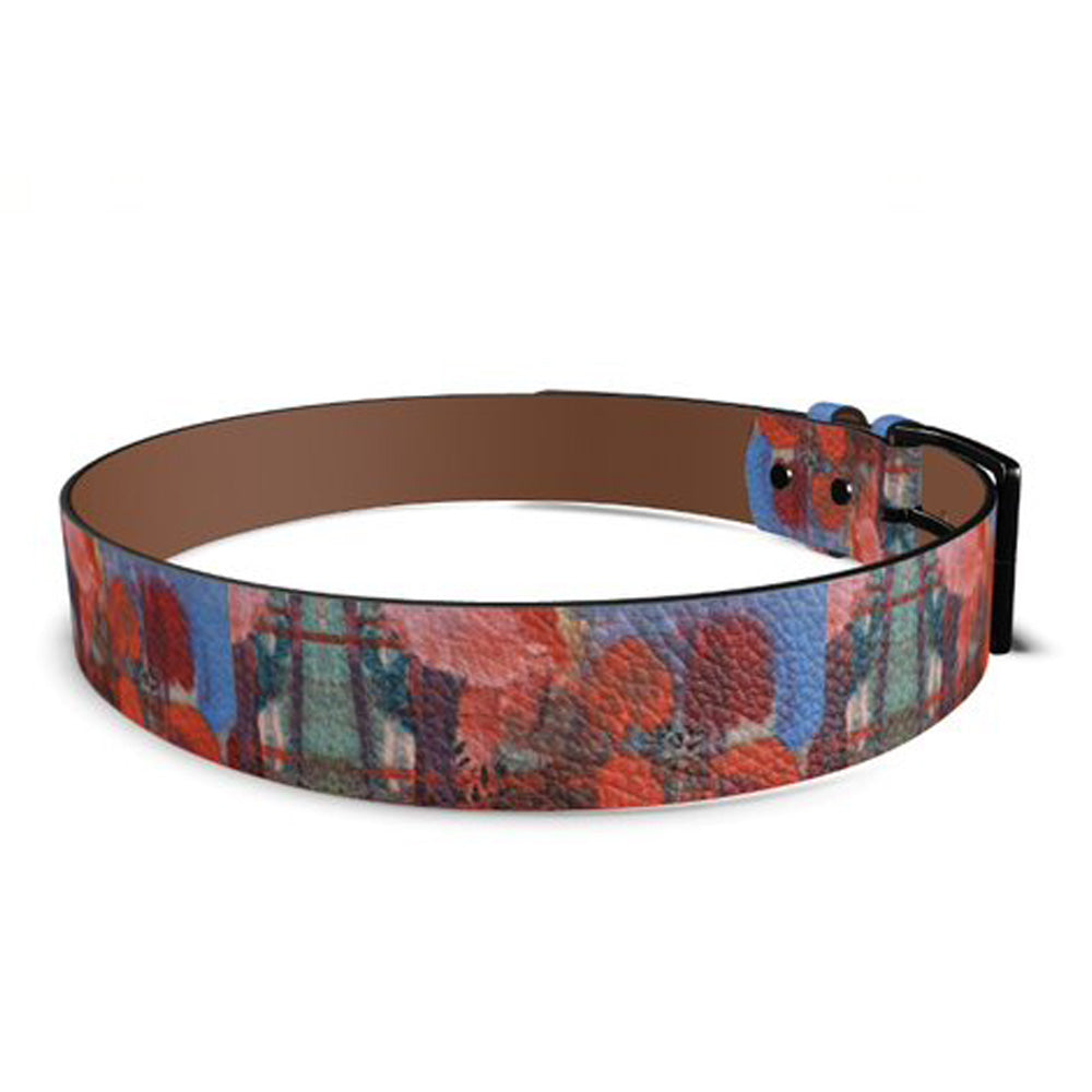 Karen Daye Hutchinson Leather Belt - Red