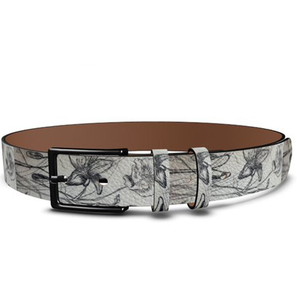 Karen Daye Hutchinson Leather Belt - Flower