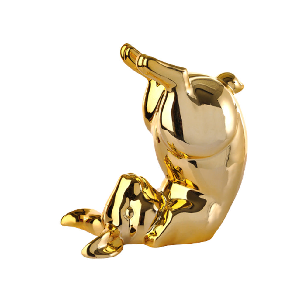 Pols Potten Bunny Bum Gold Glazed Porcelain Moneybox