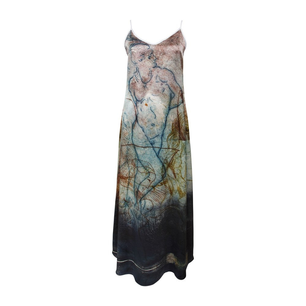 Karen Daye Hutchinson Silk Slip Dress- Nude