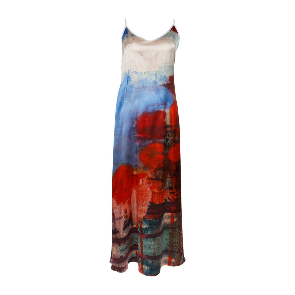 Karen Daye Hutchinson Silk Slip Dress - Red