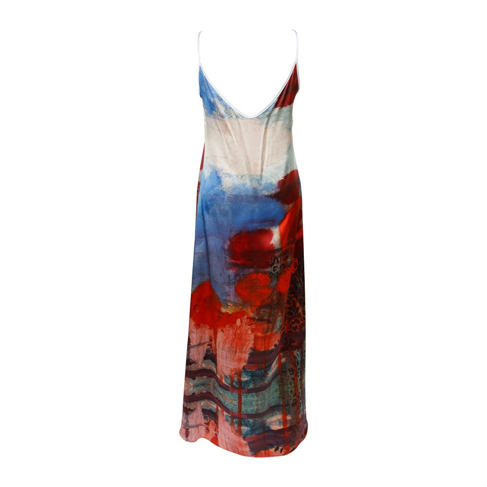 Karen Daye Hutchinson Silk Slip Dress - Red