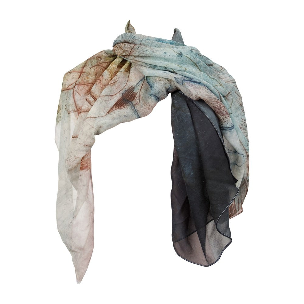 Karen Daye Hutchinson Georgette Silk Scarf - Nude