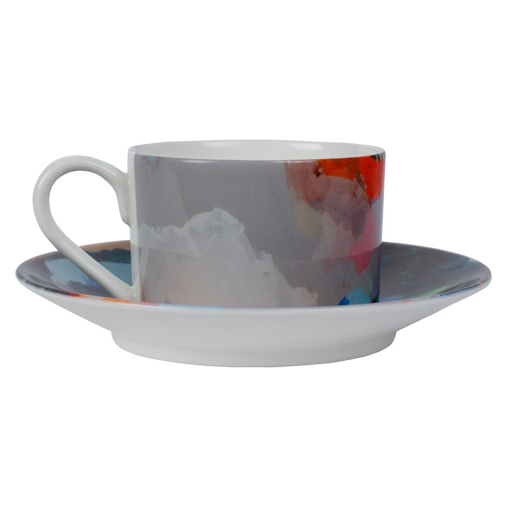 Esther O'Kelly Cappuccino Cup and Saucer - Sunlight Against My Eyes