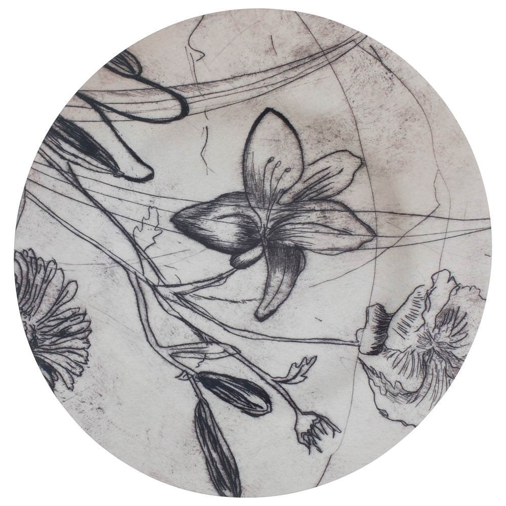 Karen Daye Hutchinson Decorative Wall Plate - Flower