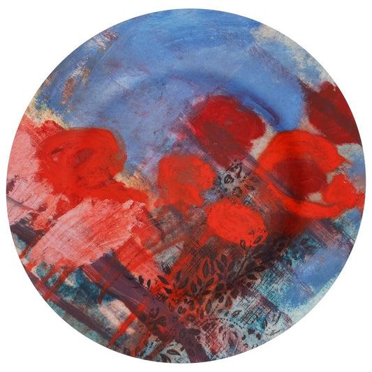 Karen Daye Hutchinson Decorative Wall Plate - Red