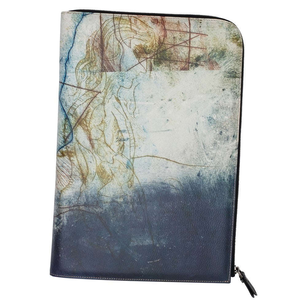 Karen Daye Hutchinson Leather Document Holder - Nude