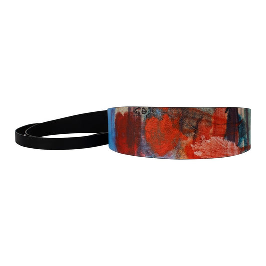 Karen Daye Hutchinson Leather Wrap Belt - Red