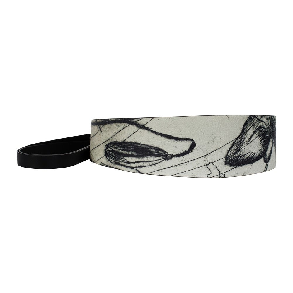 Karen Daye Hutchinson Leather Wrap Belt - Flower